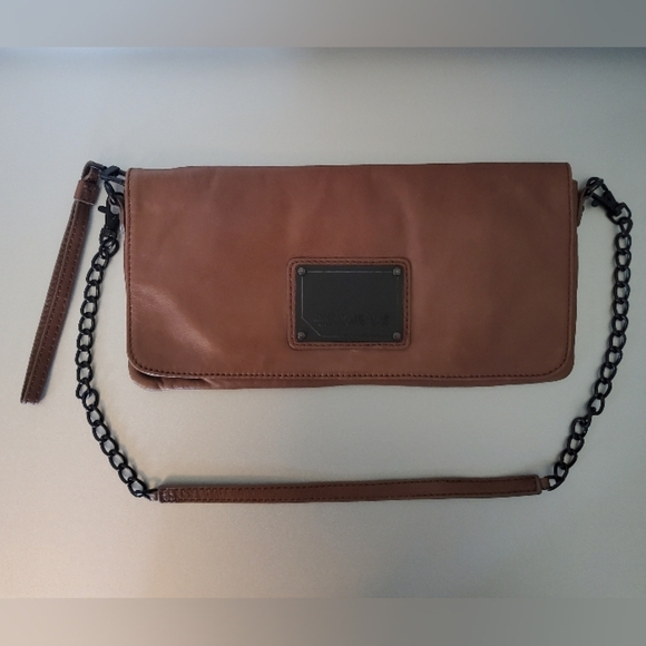 Dkny Handbags - DKNY Jeans – Lamb Leather Clutch/Purse – Brown